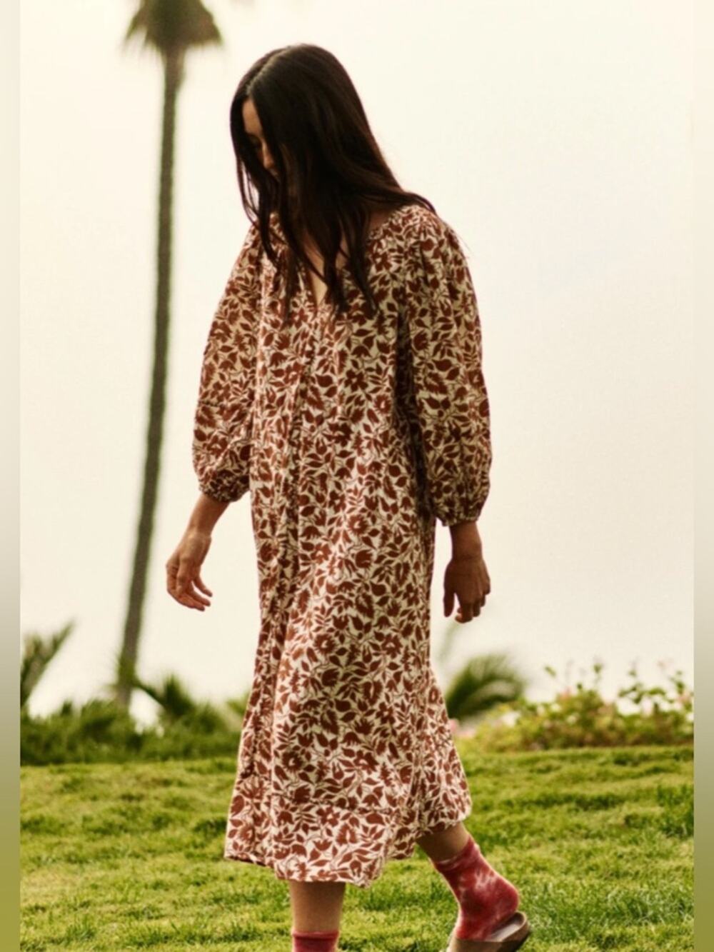 THE GREAT. Willow Floral Dress